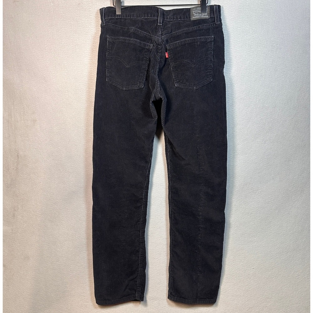 Levi's Middy Straight Corduroy Pants Black Women's Size 30x30 Casual Classic Y2K